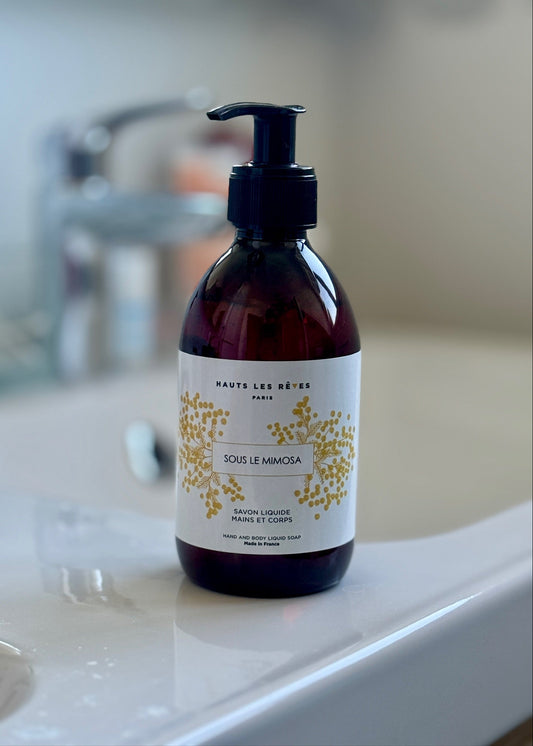 Savon liquide parfumé "Sous le mimosa"